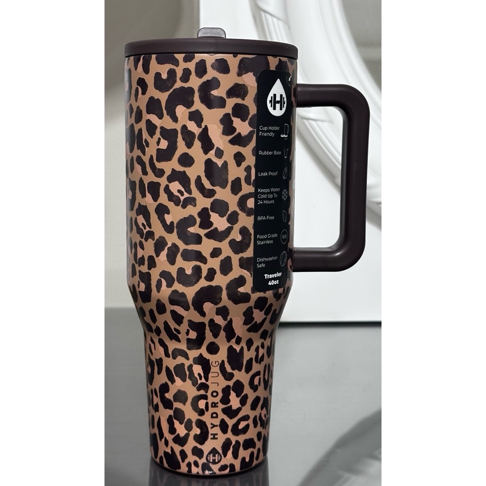 HydroJug‎ 40oz Traveler, SAVANNA LEOPARD
